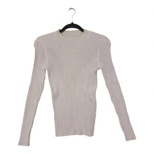 Banana Republic Sweater Top Women's Lilac Medium Mock Neck Long Sleeve Stretchy